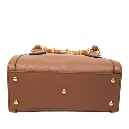 Gucci Calf Leather Mini Calfskin Bamboo Diana Satchel