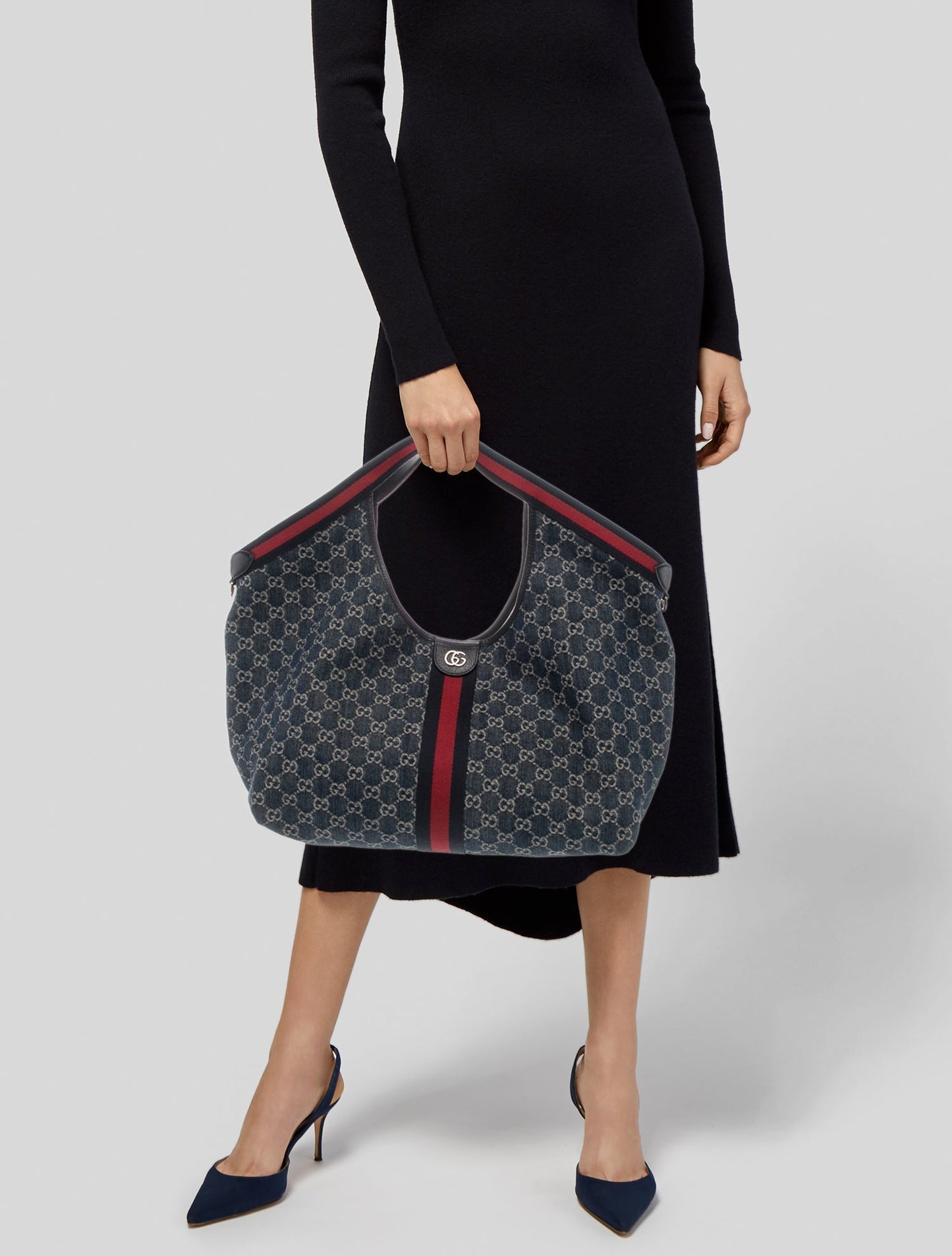 Gucci GG Denim Giglio Large