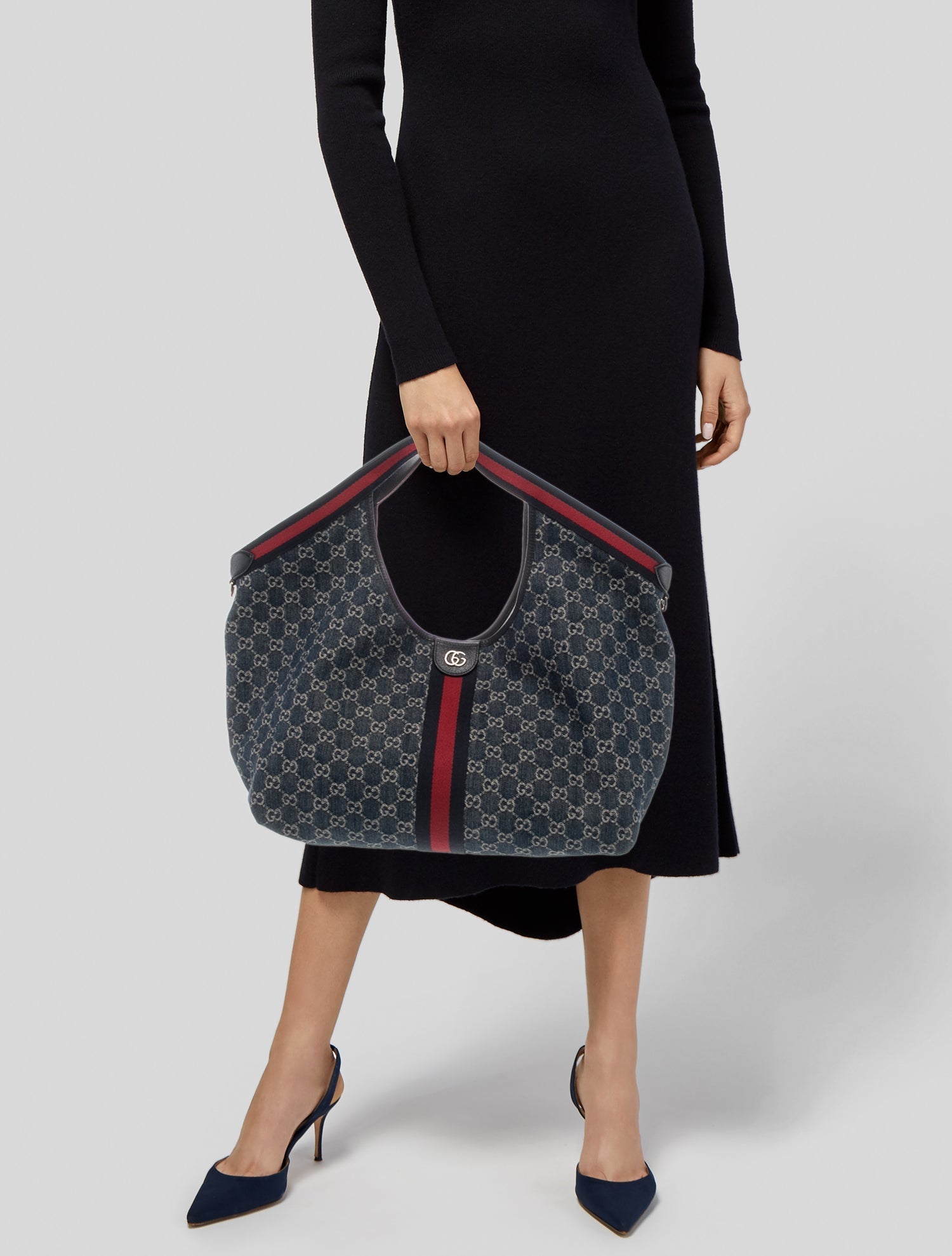 Gucci GG Denim Giglio Large