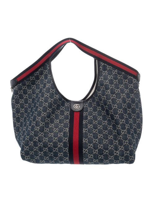 Gucci GG Denim Giglio Large