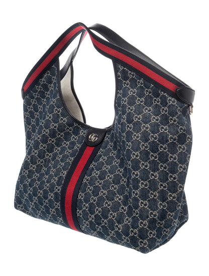 Gucci GG Denim Giglio Large