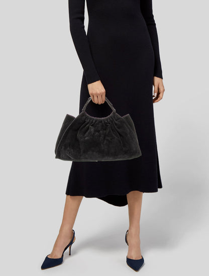 Gucci Suede Top Handle Bag