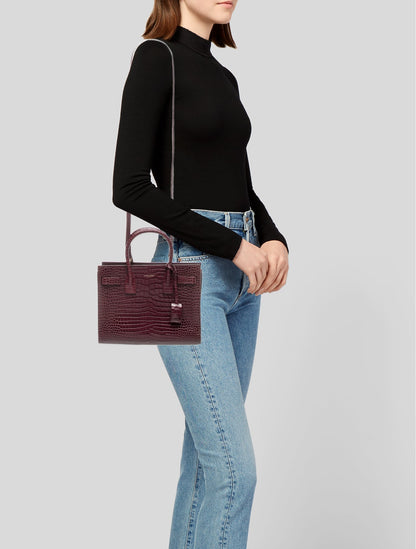 Saint Laurent Crocodile Sac De Jour