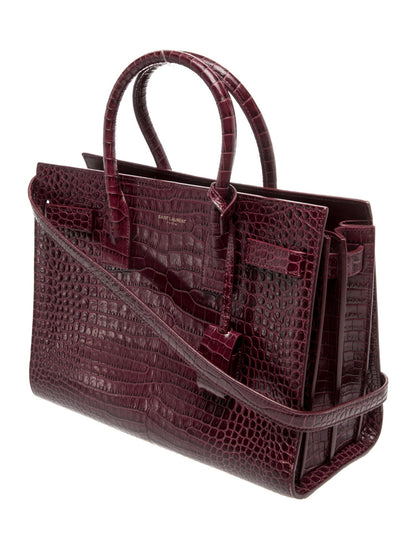 Saint Laurent Crocodile Sac De Jour