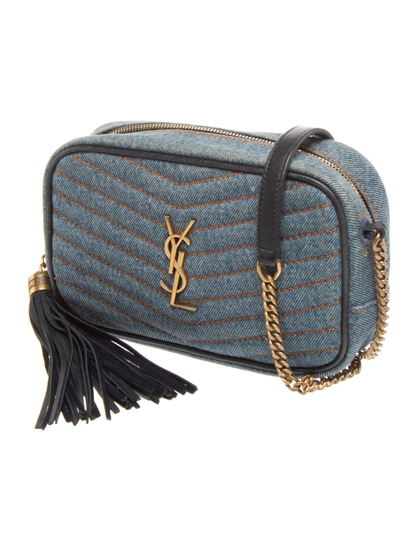 Saint Laurent Denim Lou Camera Mini
