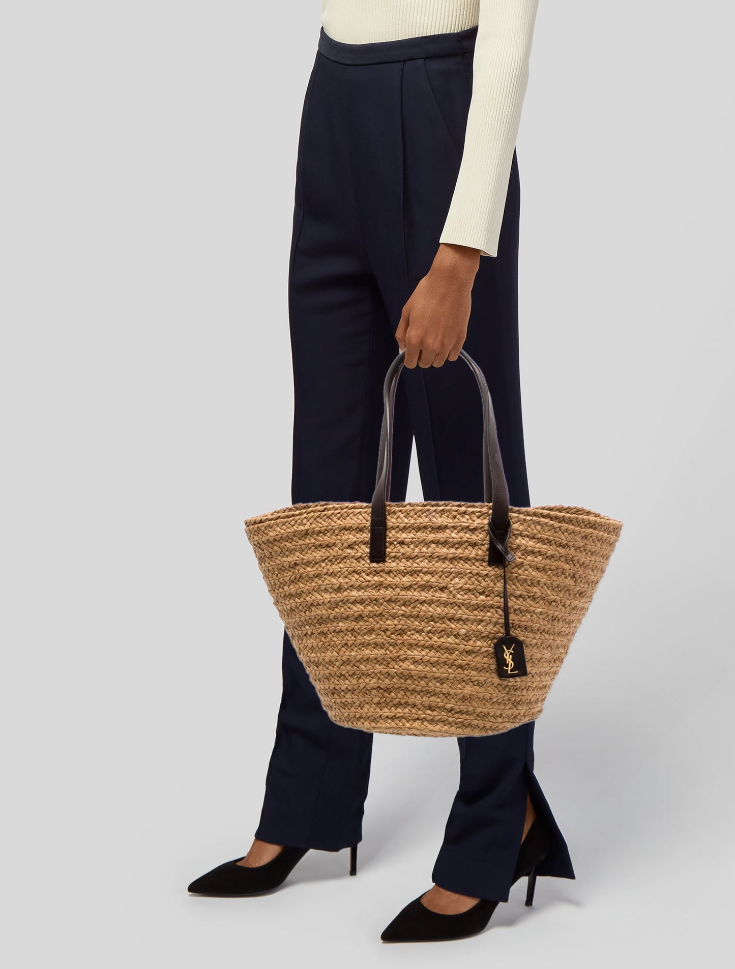 Saint Laurent Raffia Panier