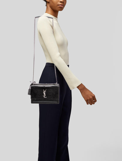 Saint Laurent Embossed Leather Sunset Medium