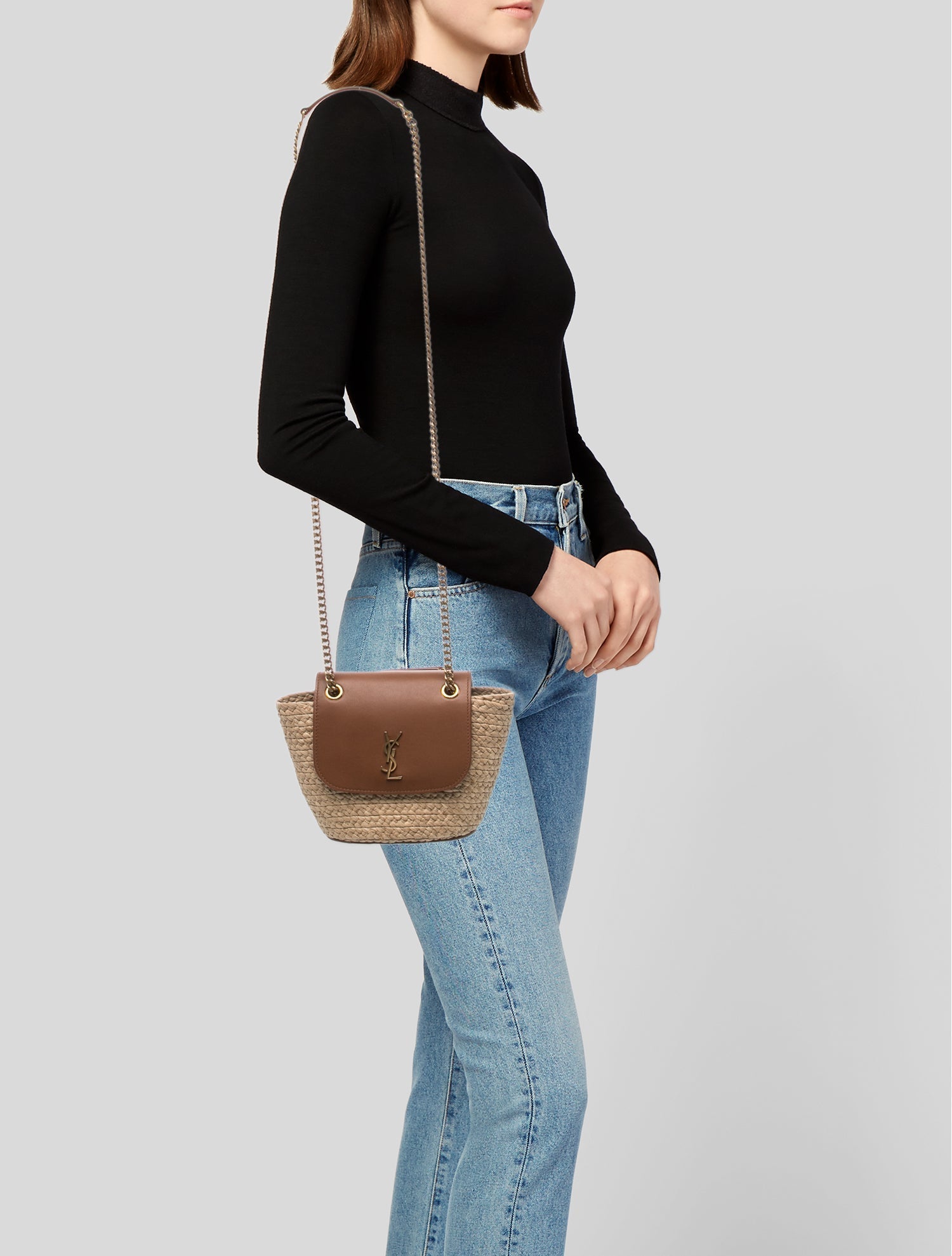 Saint Laurent Raffia Manon Mini 2025