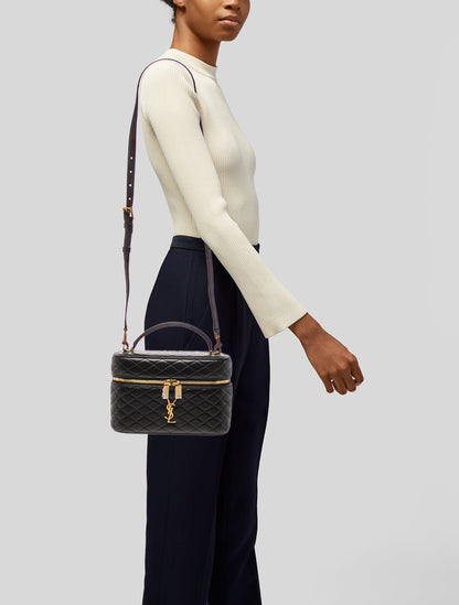 Saint Laurent Quilted Gaby Vanity Bag