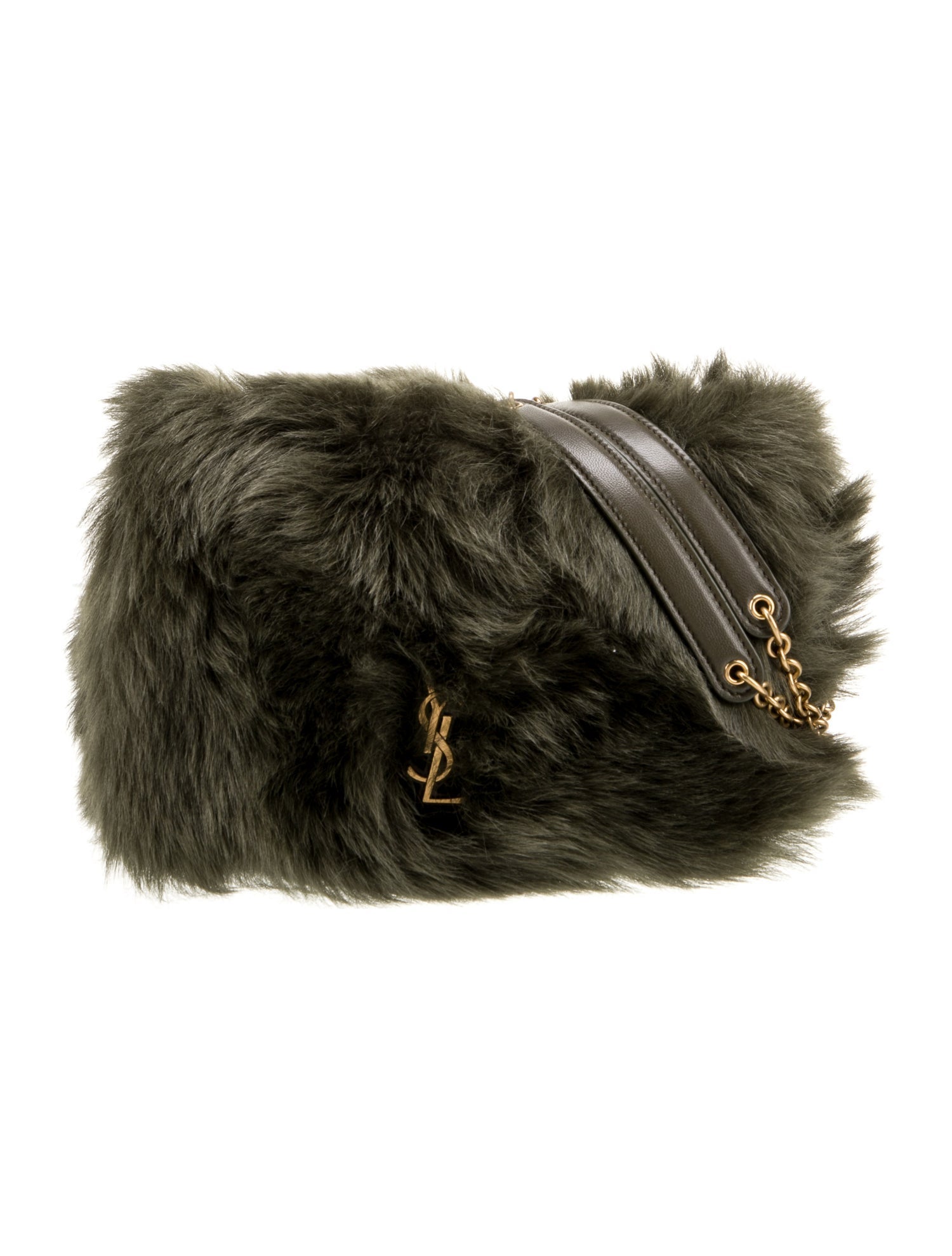 Saint Laurent Shearling Shoulder Bag Mini 2025