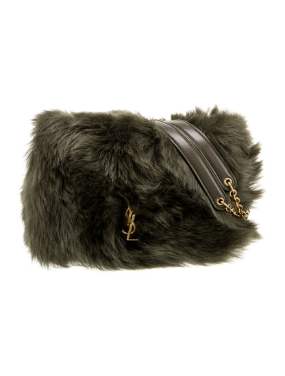 Saint Laurent Shearling Shoulder Bag Mini 2025
