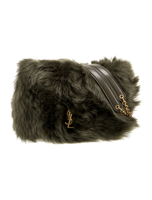 Saint Laurent Shearling Shoulder Bag Mini 2025