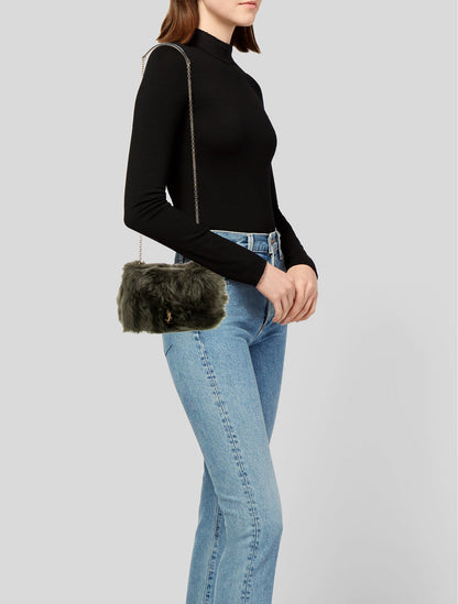 Saint Laurent Shearling Shoulder Bag Mini 2025