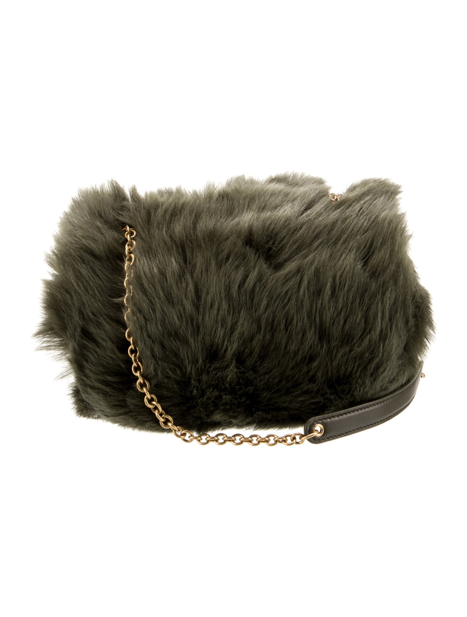 Saint Laurent Shearling Shoulder Bag Mini 2025