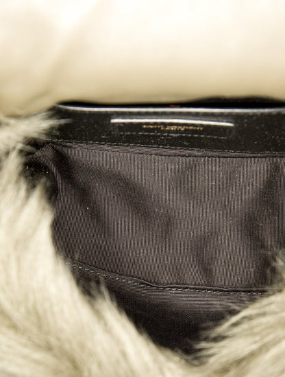 Saint Laurent Shearling Shoulder Bag Mini 2025