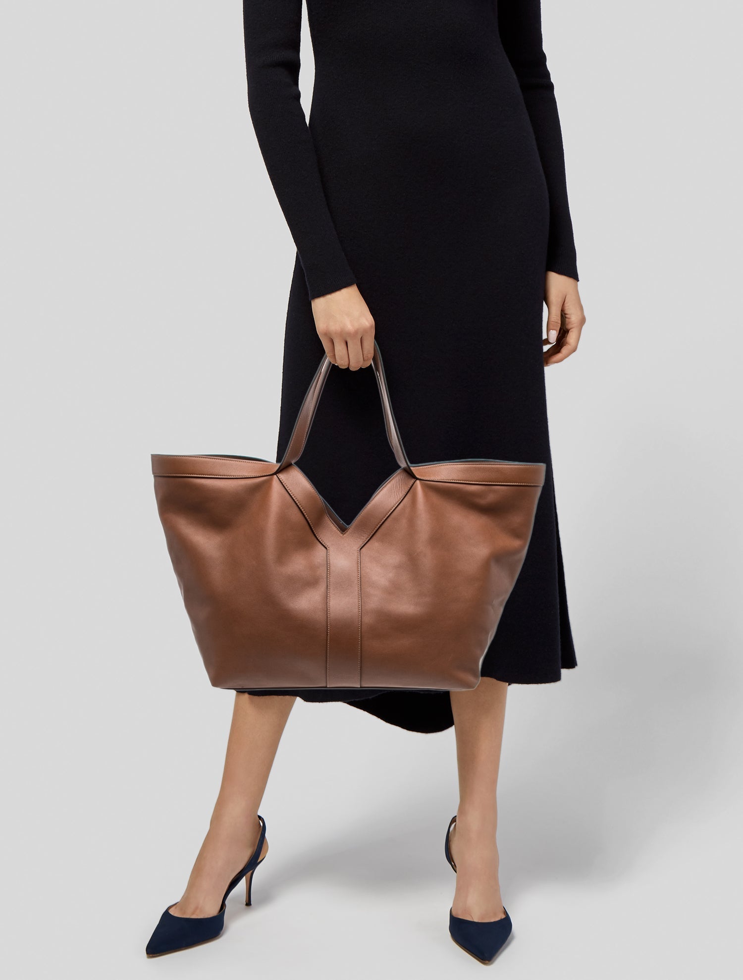Saint Laurent Leather Y leather tote bag Large 2024