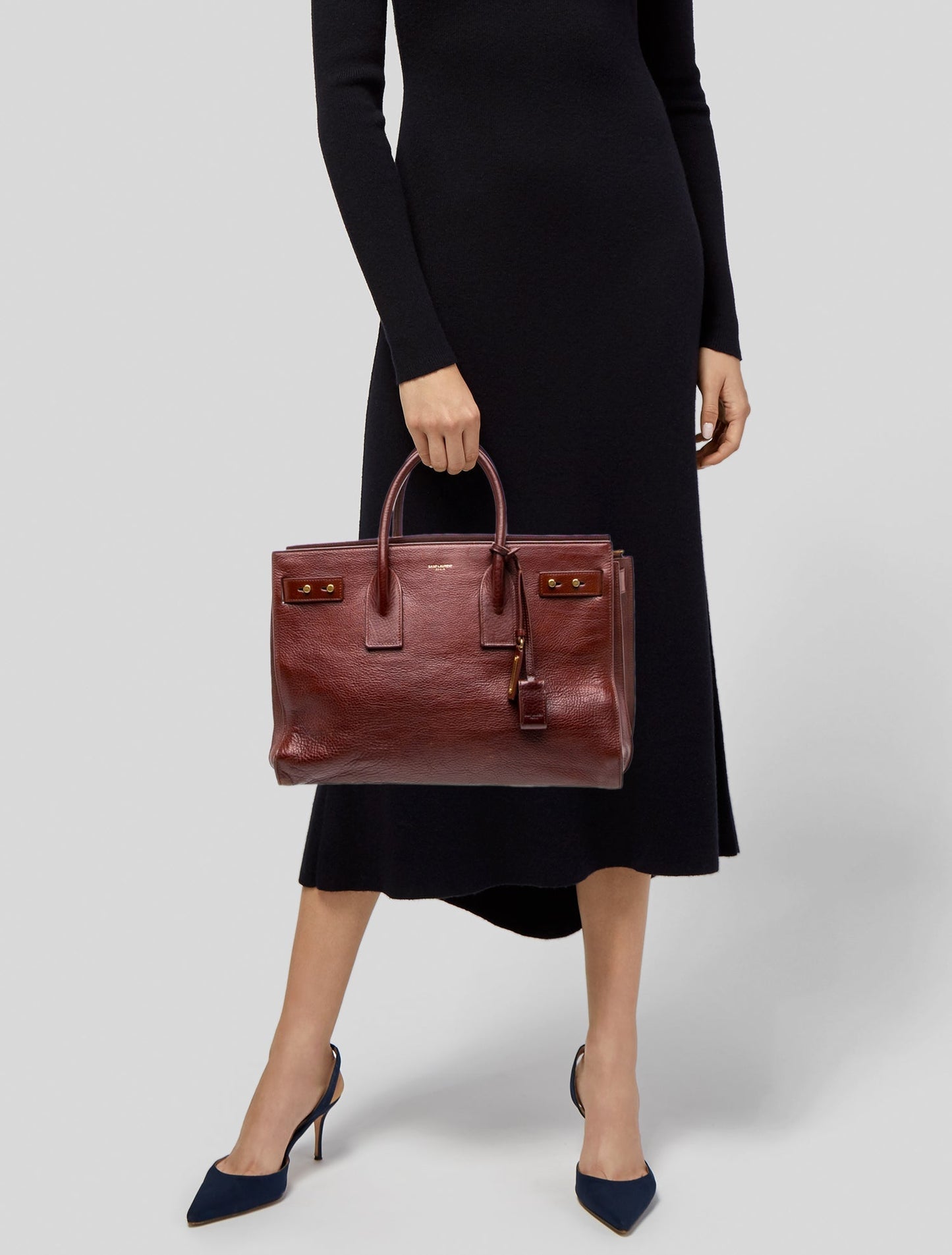 Saint Laurent Leather Sac De Jour Large