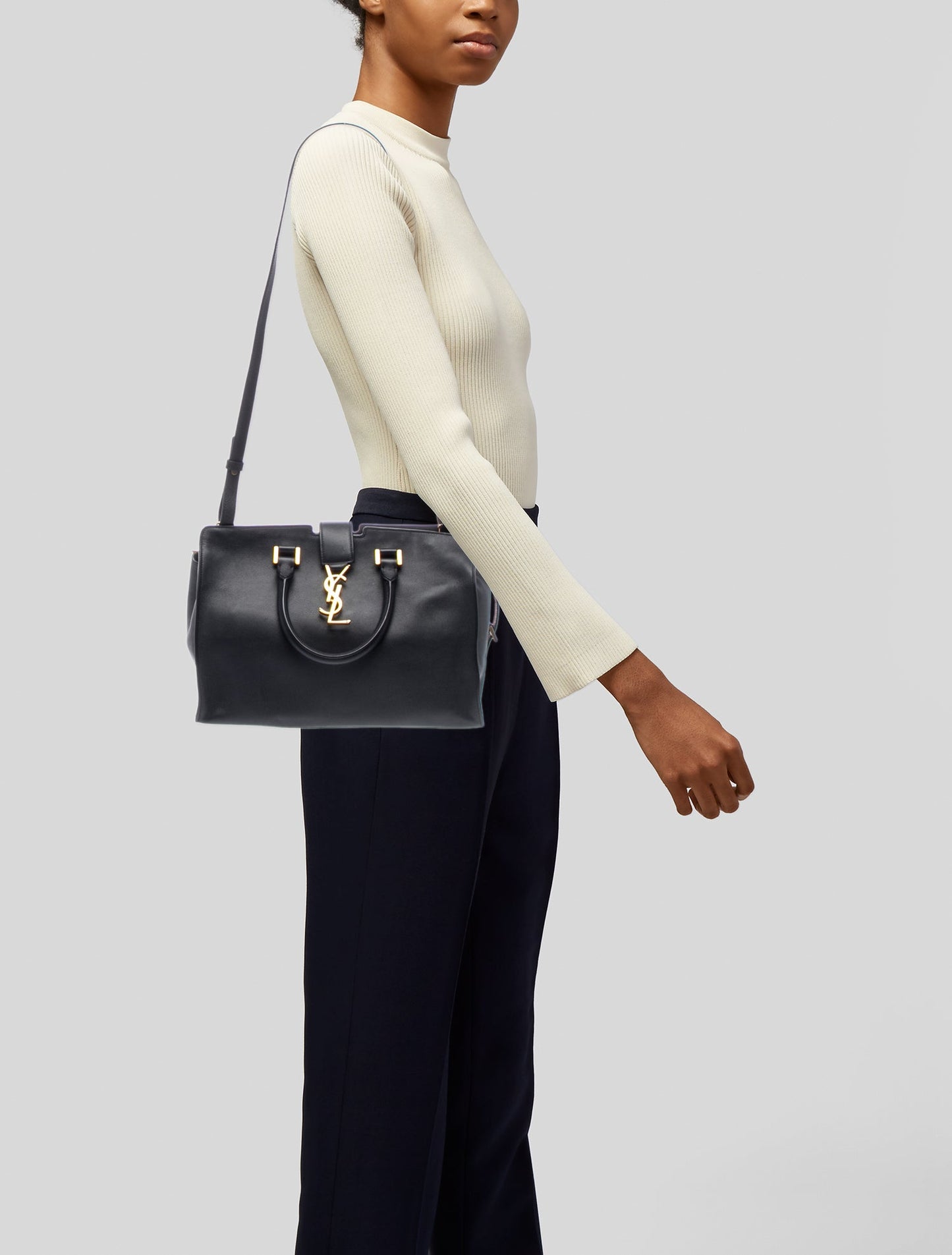 Saint Laurent Leather Y Cabas Small