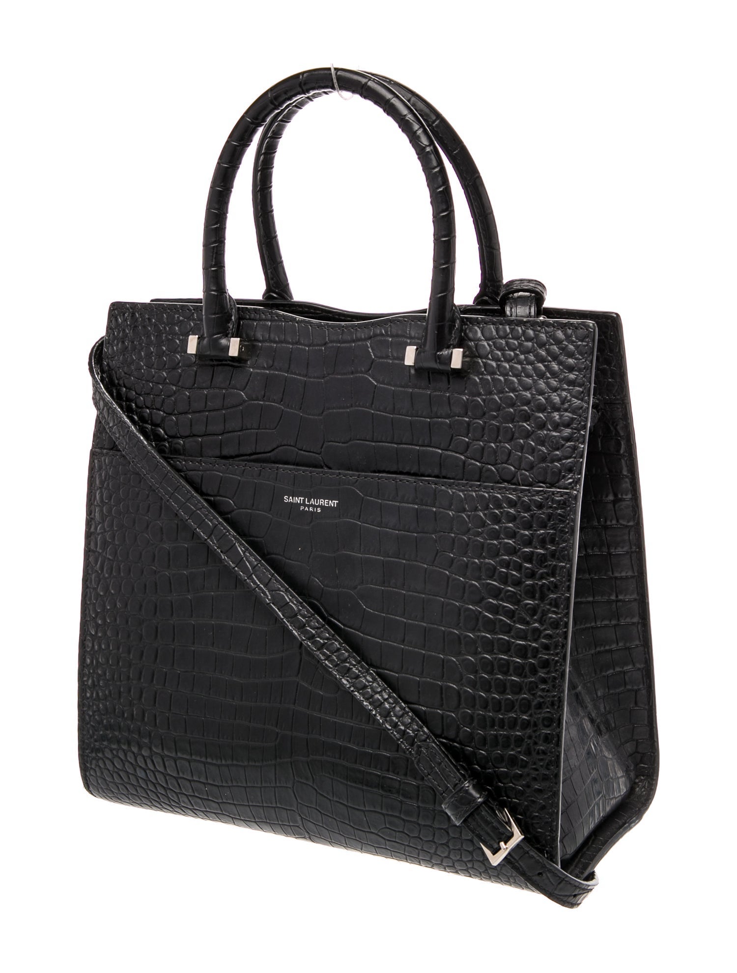 Saint Laurent Embossed Leather Uptown