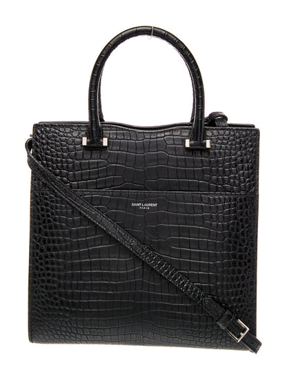 Saint Laurent Embossed Leather Uptown