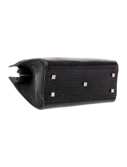 Saint Laurent Embossed Leather Uptown