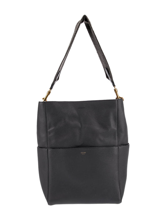 Celine Leather Seau Sangle