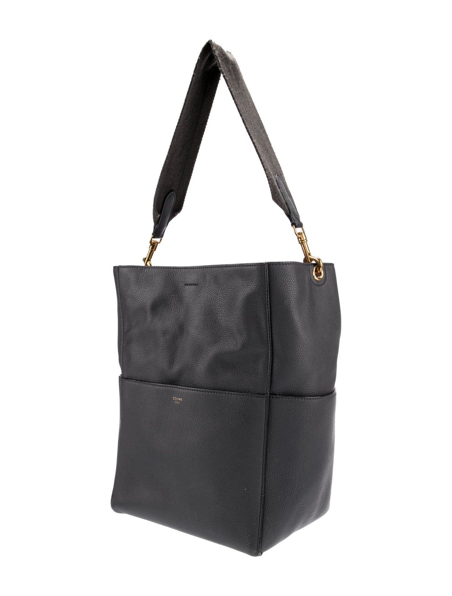 Celine Leather Seau Sangle