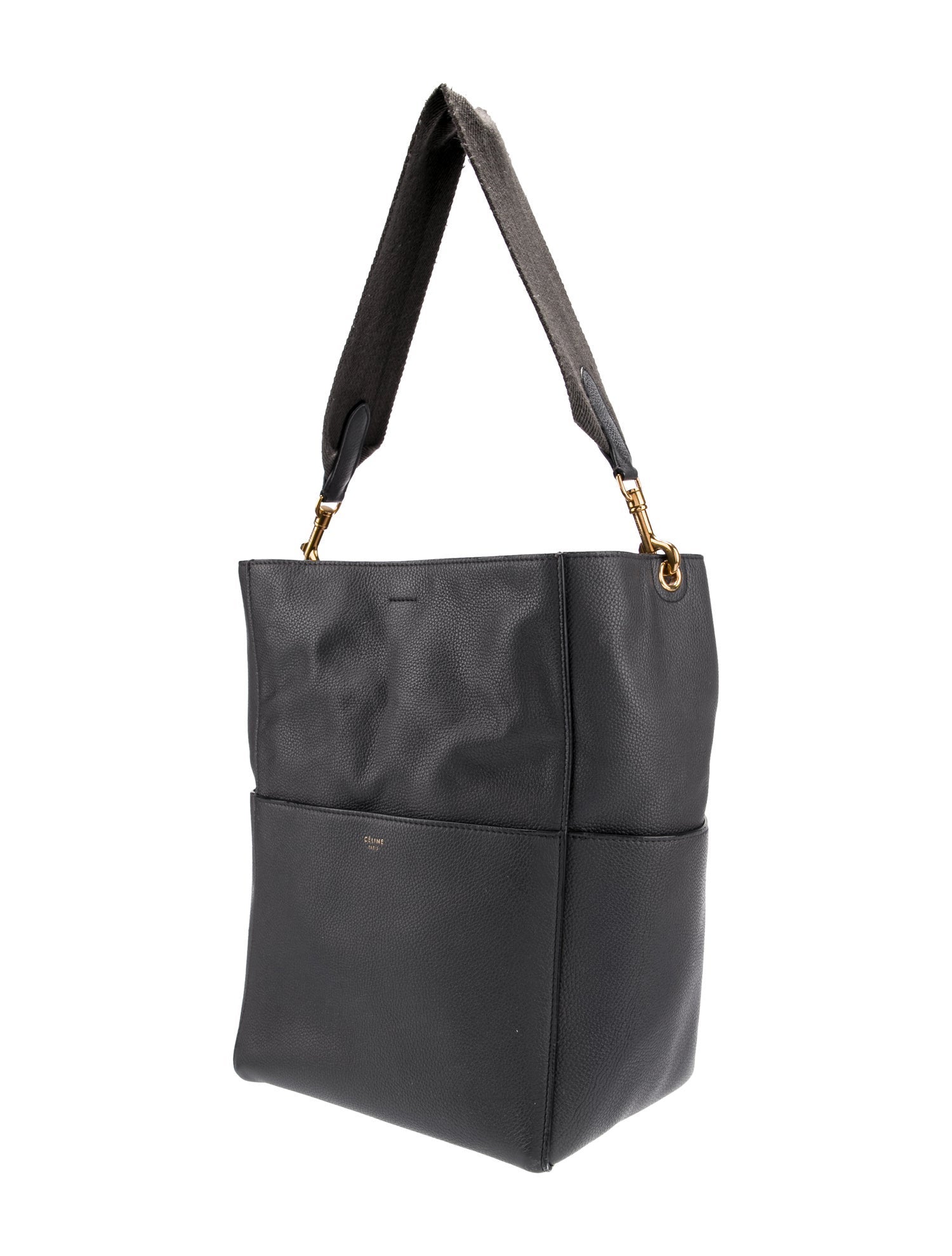 Celine Leather Seau Sangle