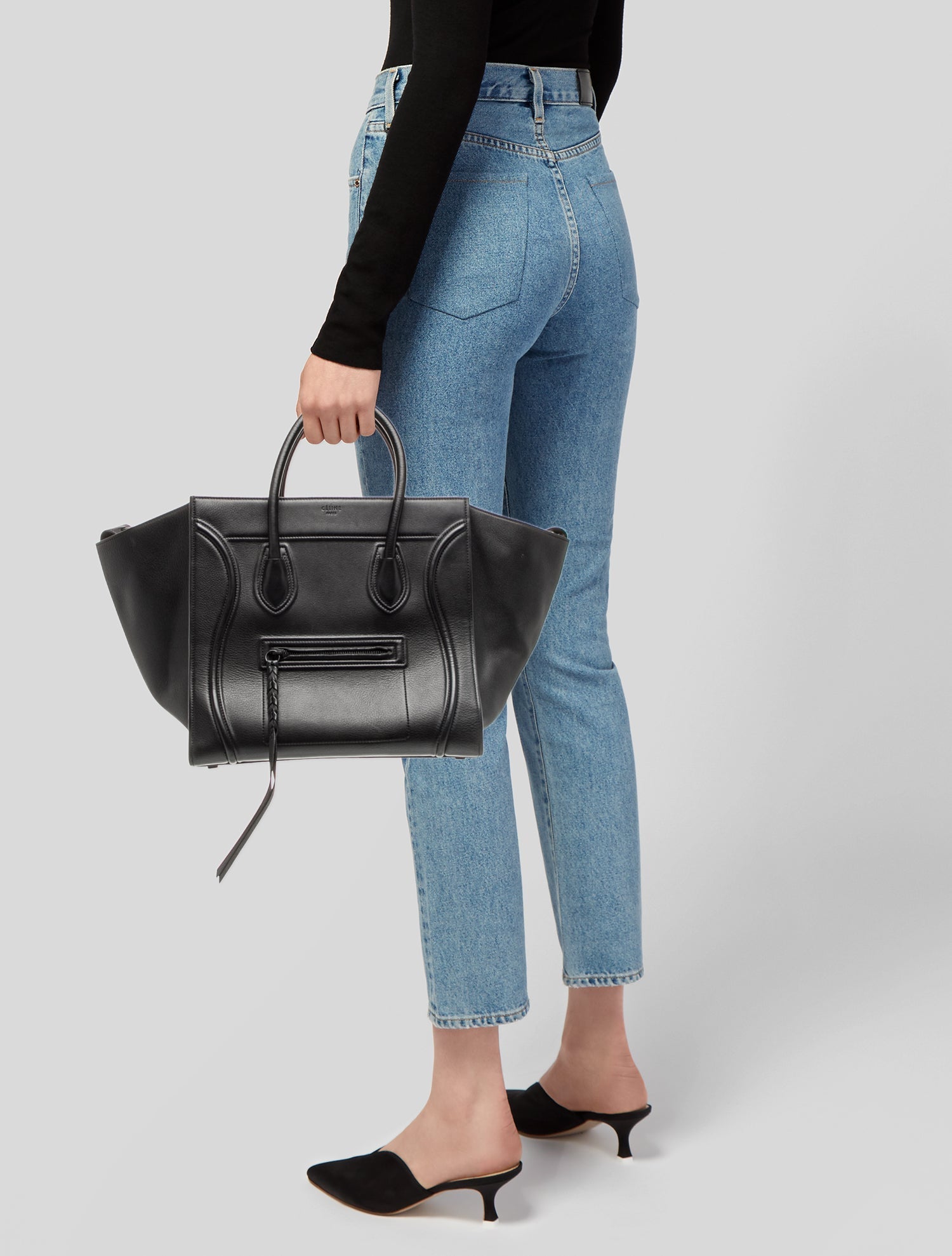 Celine Leather Luggage Phantom Medium