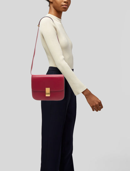 Celine Leather Shoulder Bag Medium