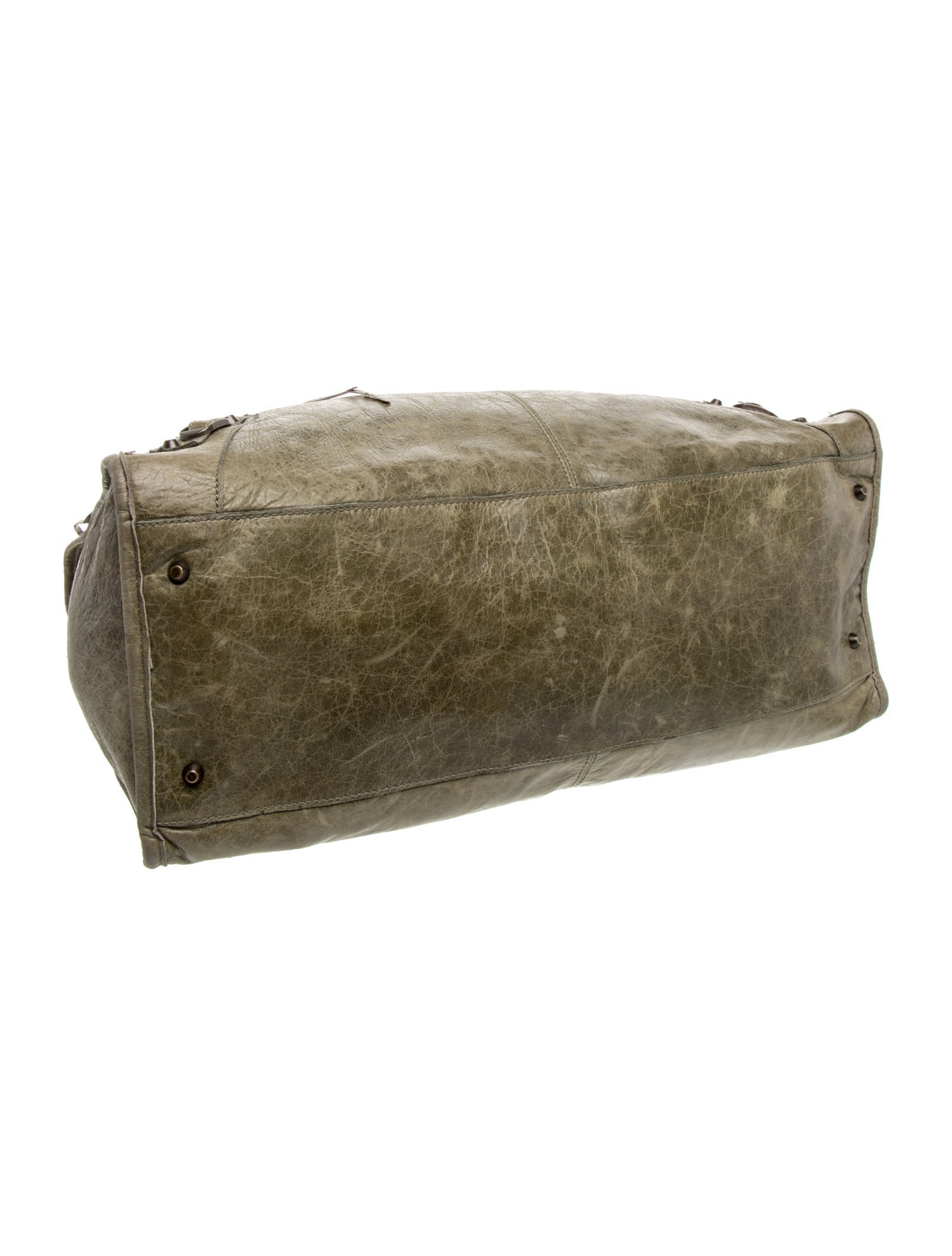 Balenciaga Leather Motocross Classic Voyage Weekender