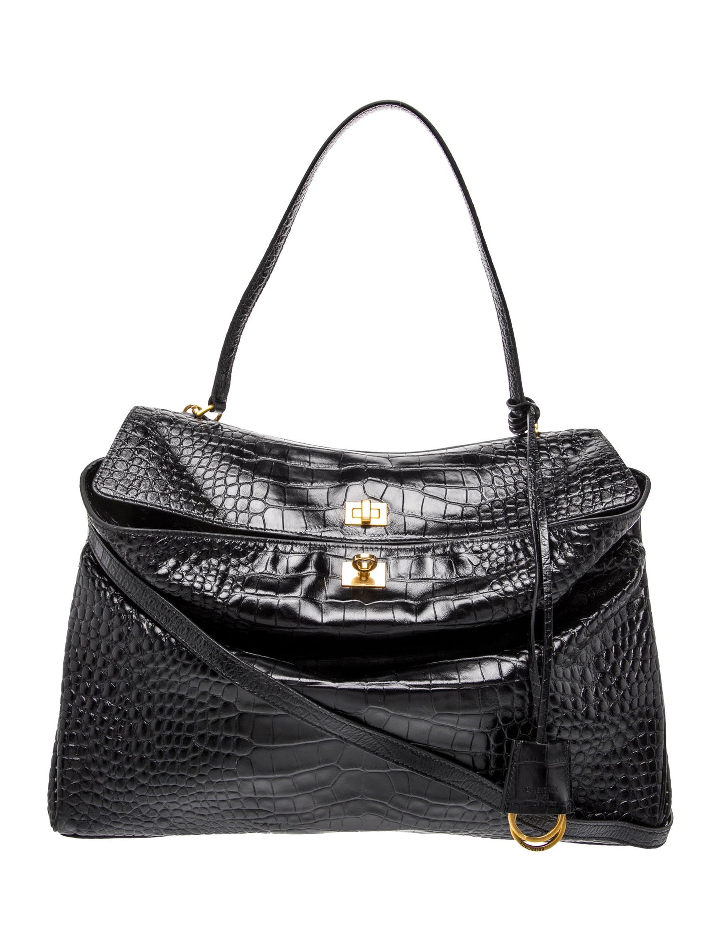 Balenciaga Embossed Leather Rodeo Large