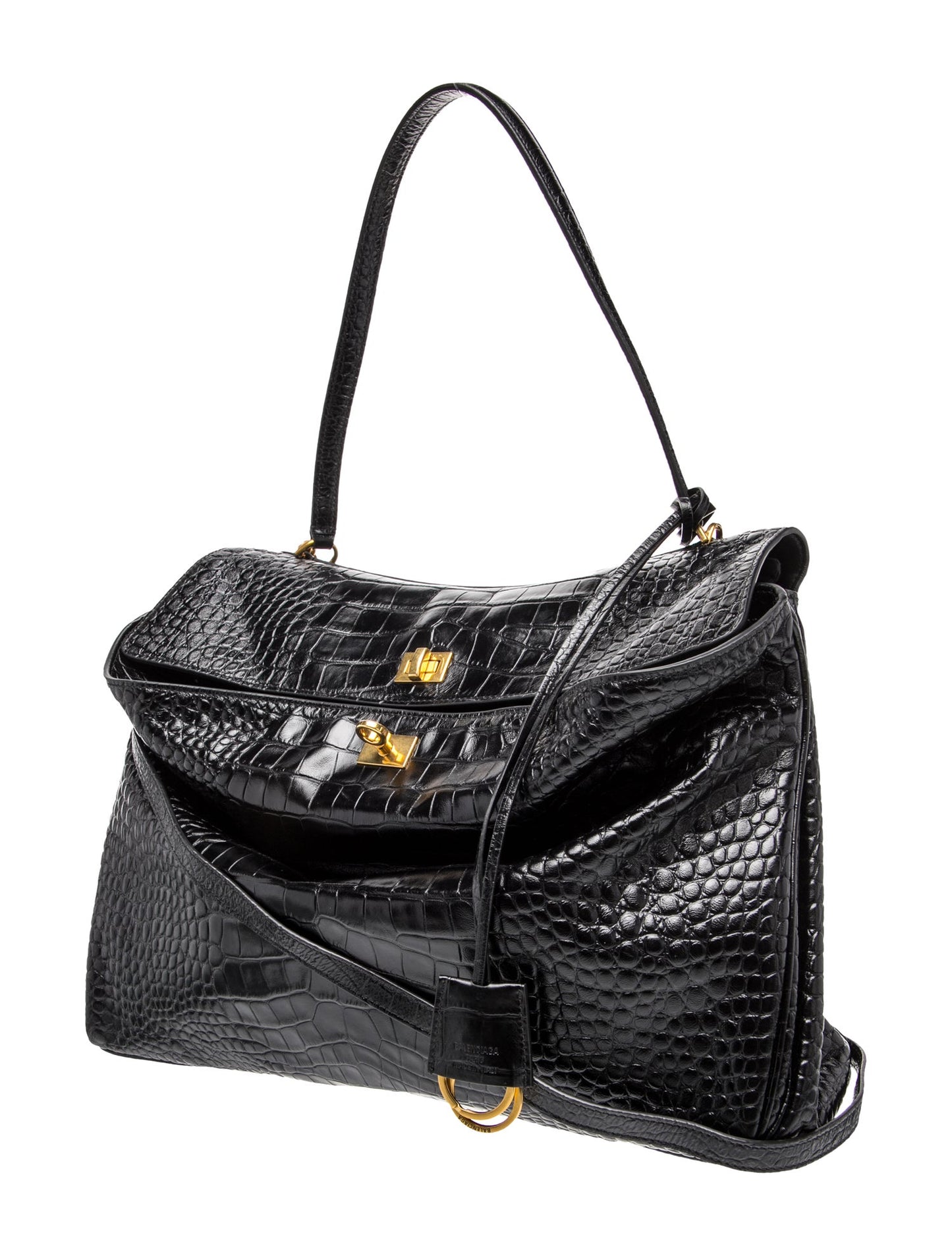Balenciaga Embossed Leather Rodeo Large