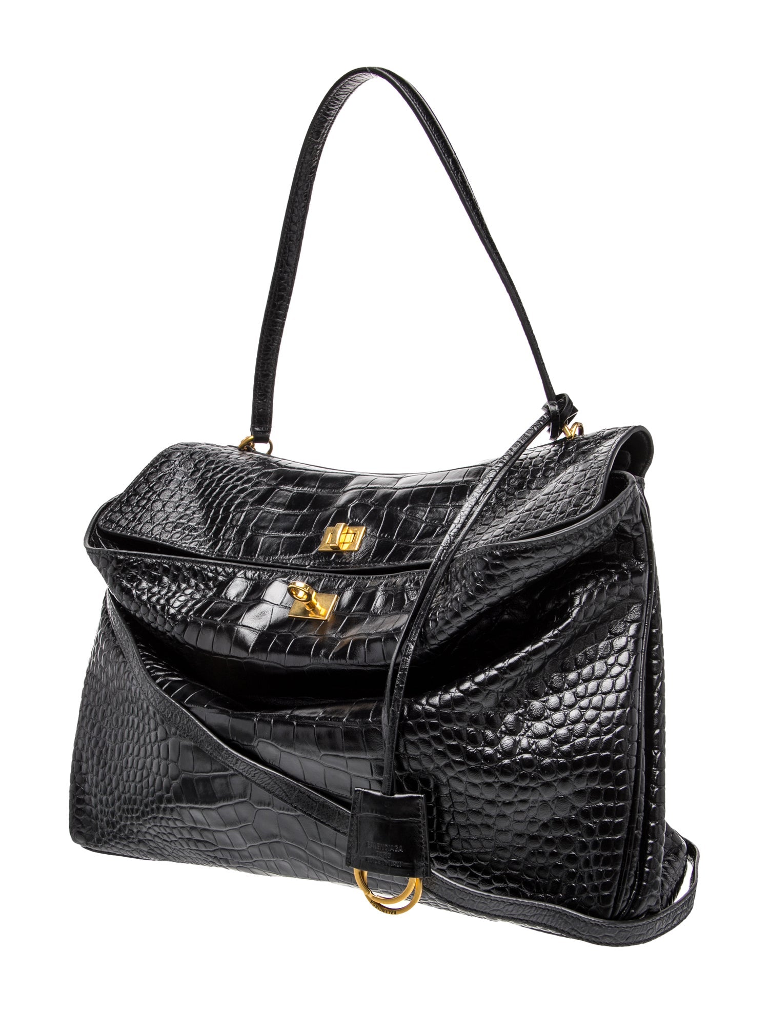 Balenciaga Embossed Leather Rodeo Large