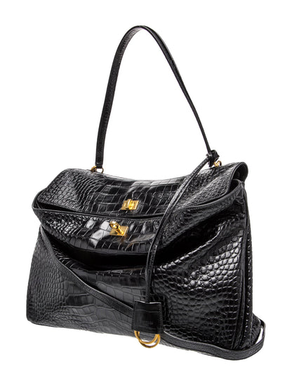 Balenciaga Embossed Leather Rodeo Large