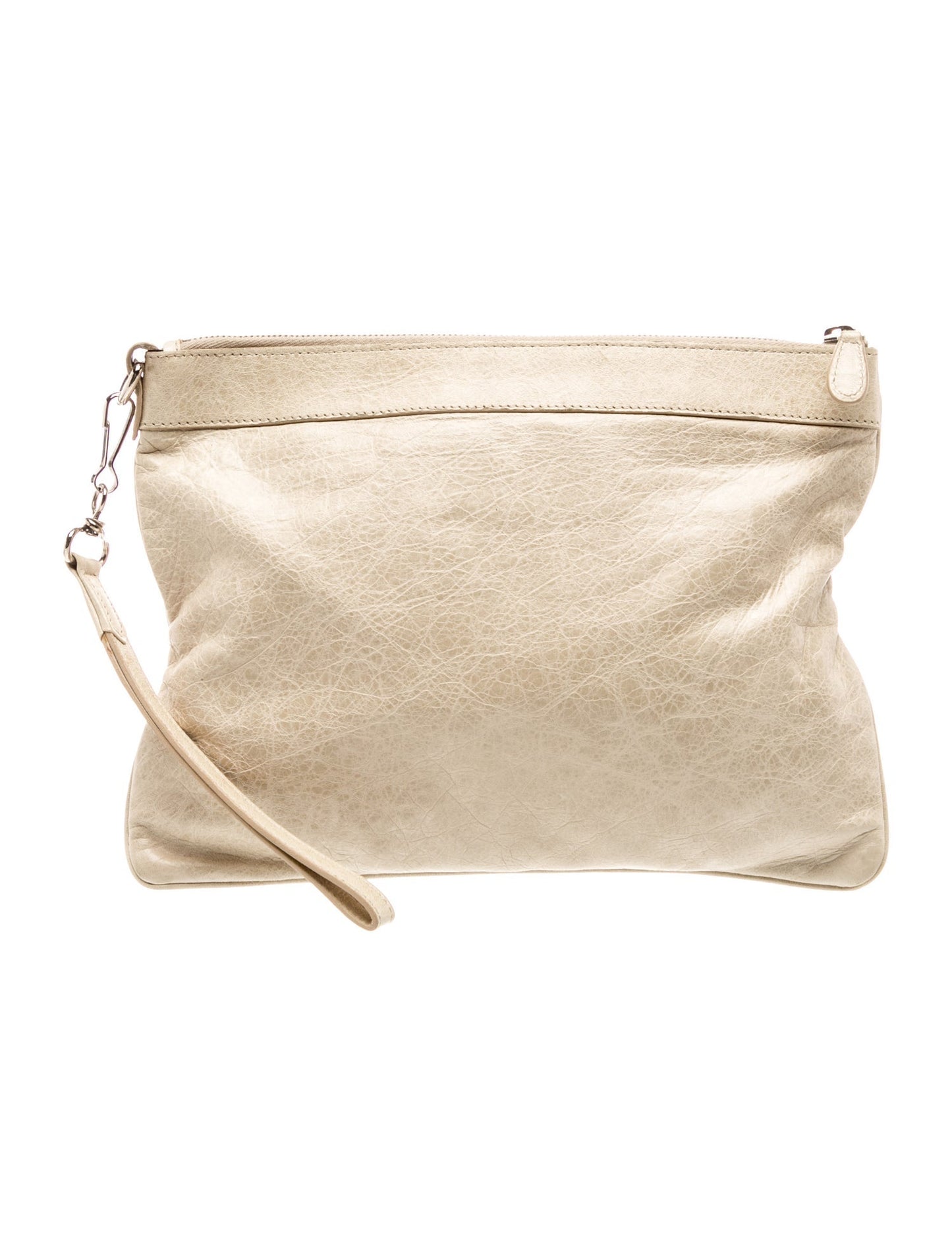 Balenciaga Leather Motocross Clutch