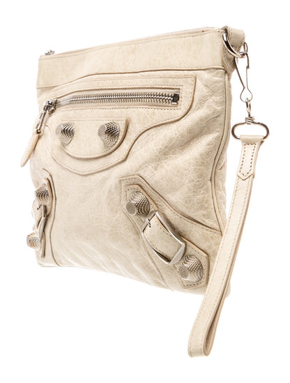 Balenciaga Leather Motocross Clutch