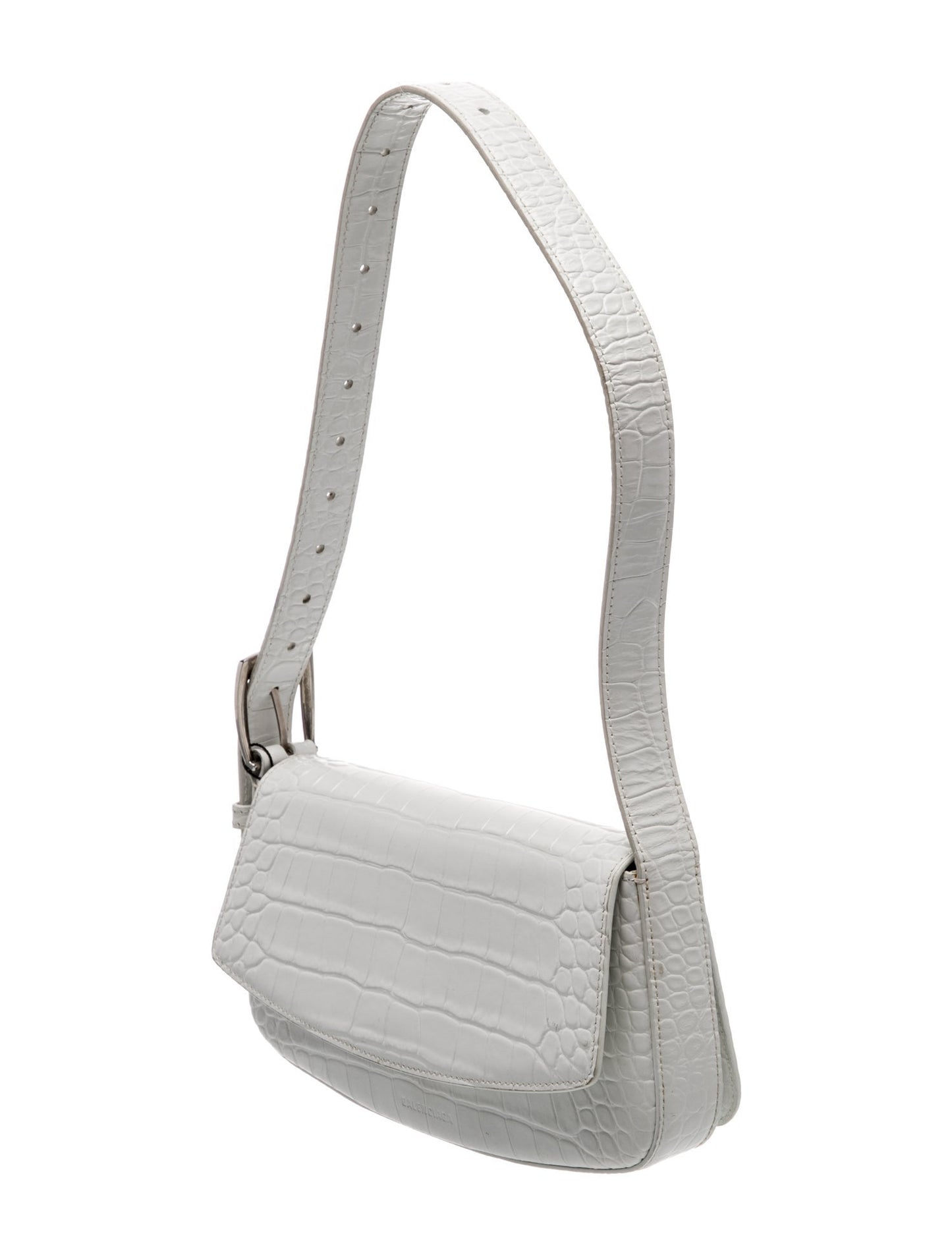Balenciaga Embossed Leather Shoulder Bag
