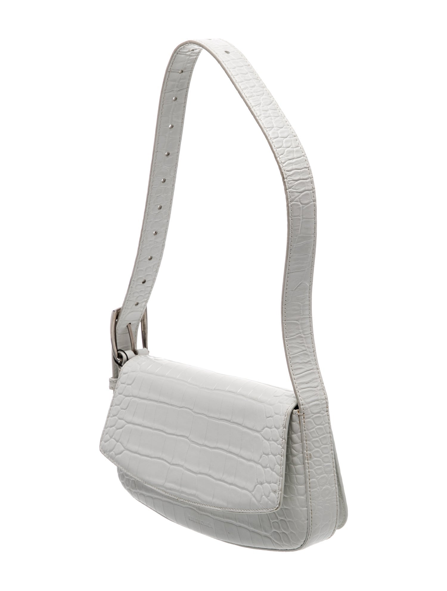 Balenciaga Embossed Leather Shoulder Bag