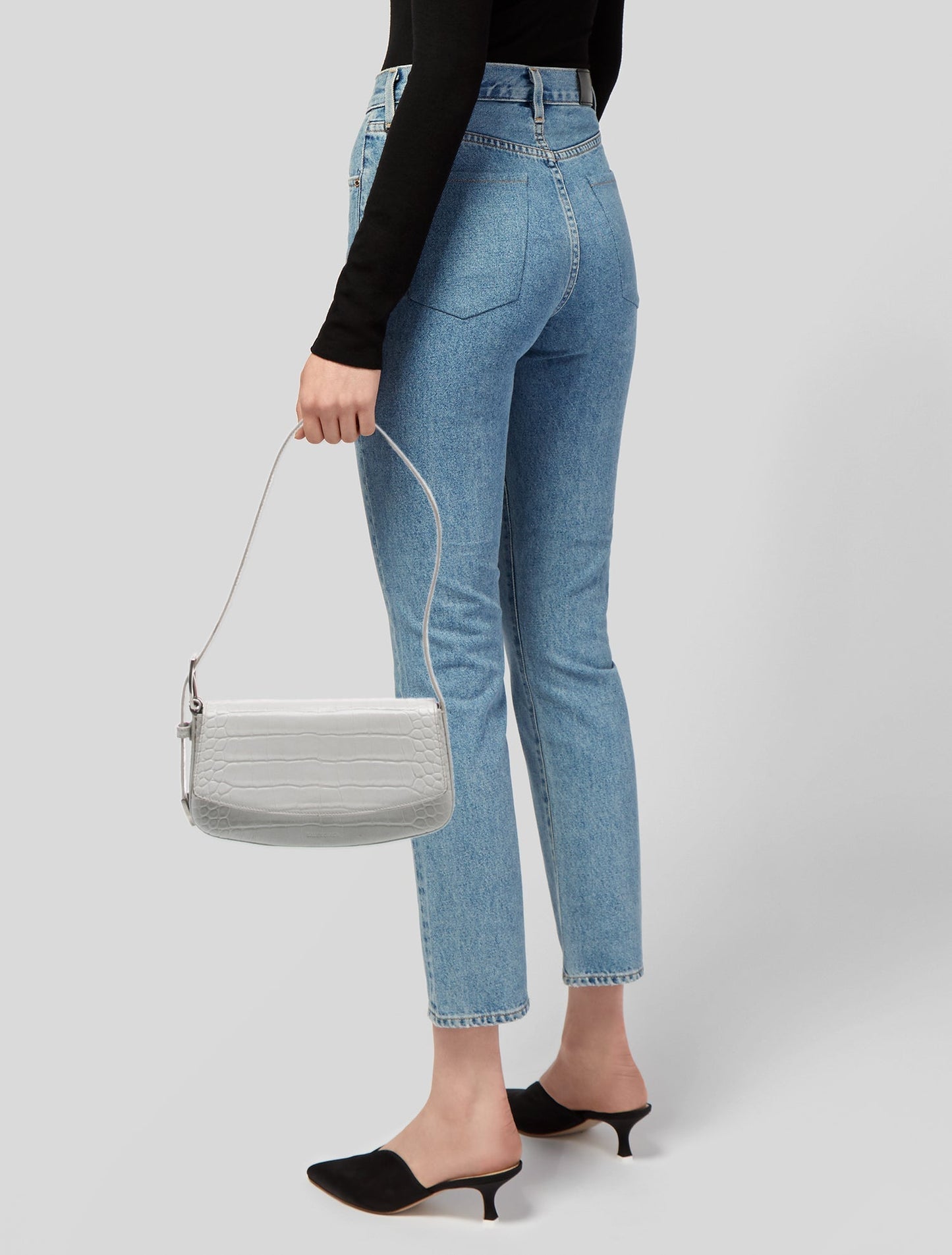 Balenciaga Embossed Leather Shoulder Bag