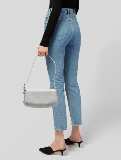 Balenciaga Embossed Leather Shoulder Bag