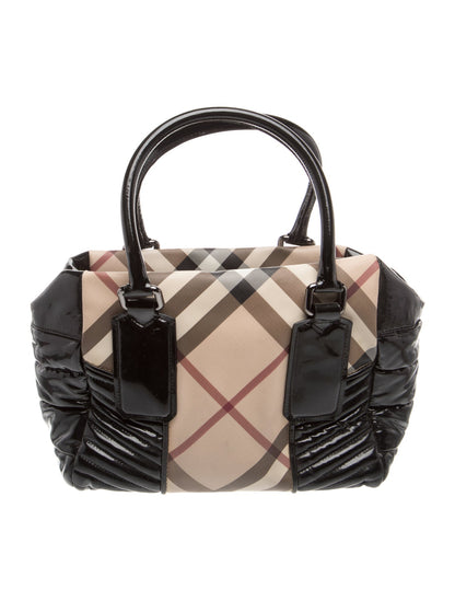 Burberry Super Nova Check Top Handle Bag