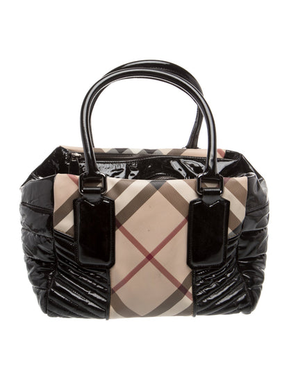 Burberry Super Nova Check Top Handle Bag