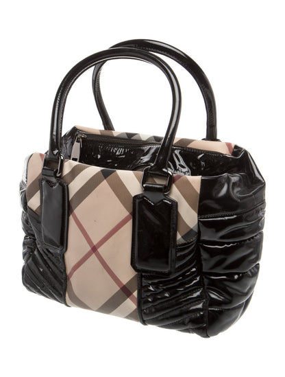 Burberry Super Nova Check Top Handle Bag