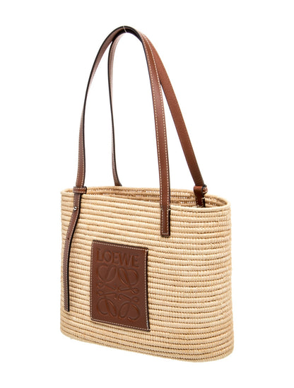 Loewe Raffia Square Basket Small