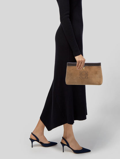 Loewe Suede Clutch Vintage
