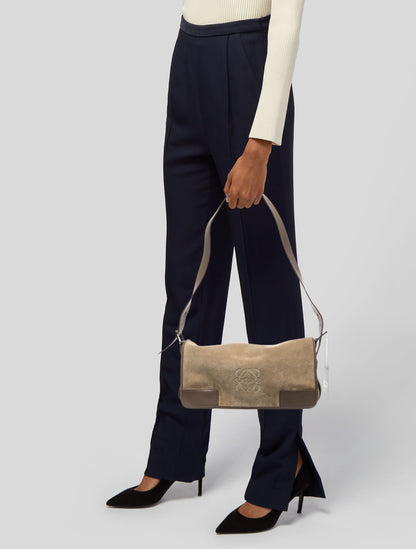Loewe Suede Shoulder Bag Medium Vintage