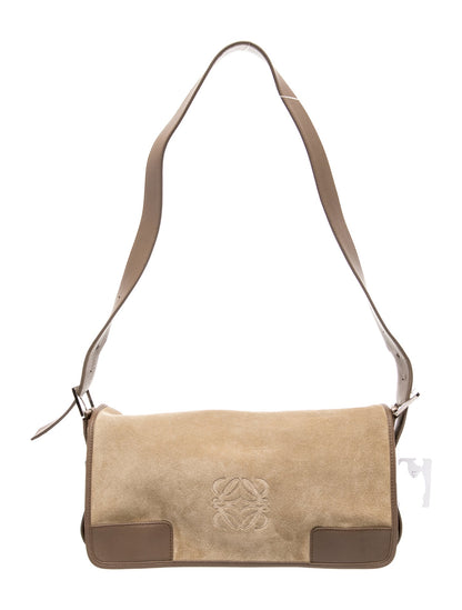Loewe Suede Shoulder Bag Medium Vintage