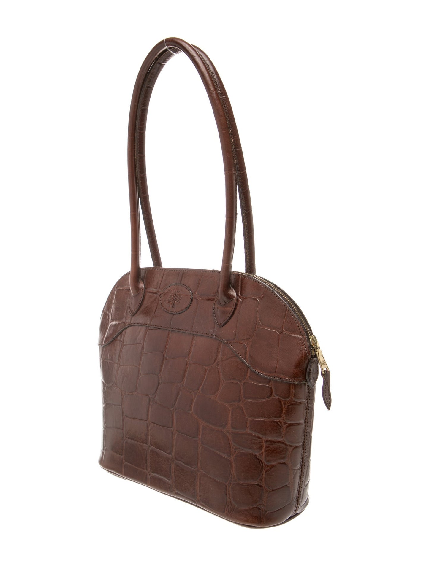 Mulberry Embossed Leather Shoulder Bag