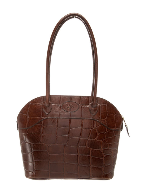 Mulberry Embossed Leather Shoulder Bag